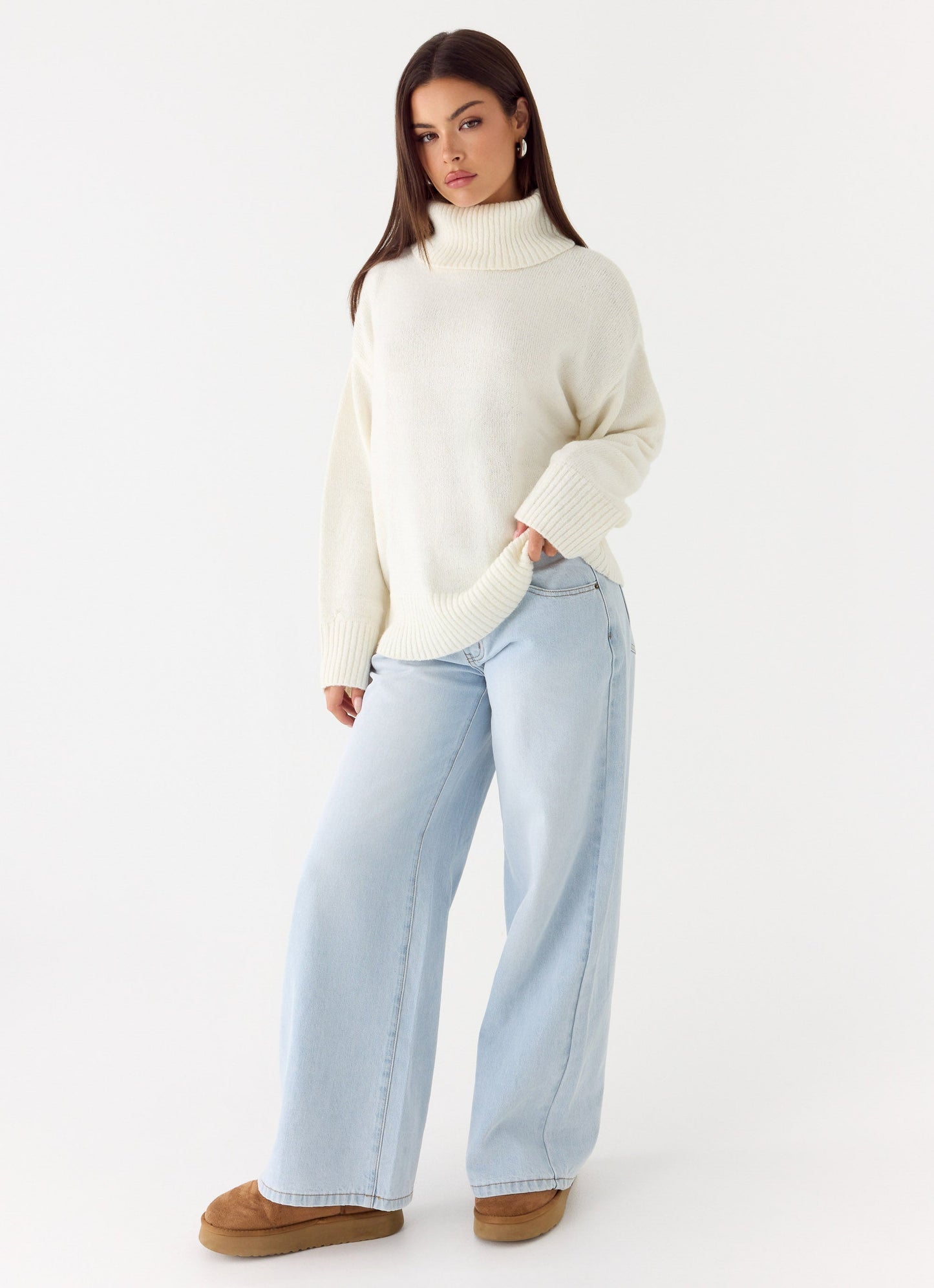 Gabrielle Knit Sweater - Ivory Cream
