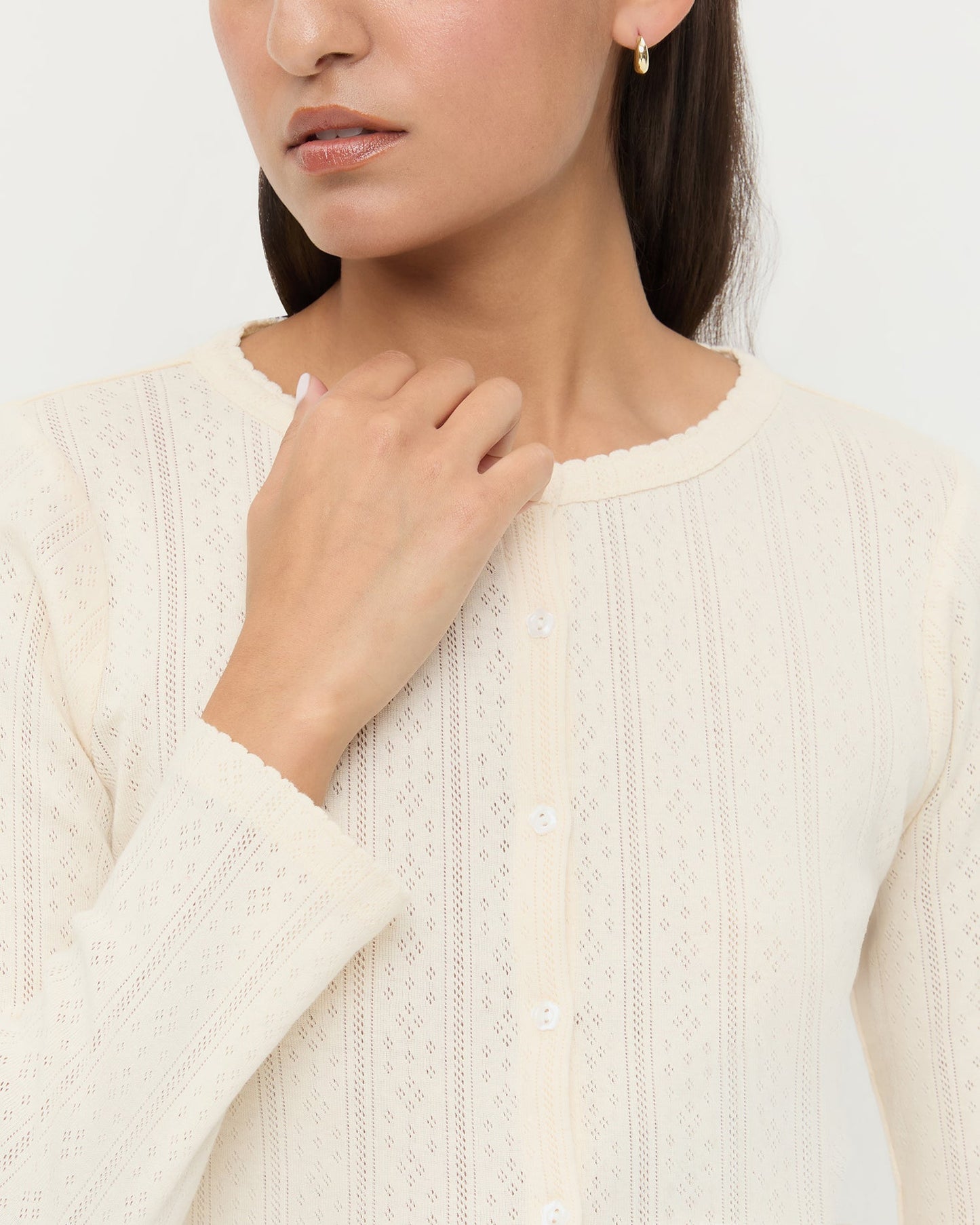 Ash Pointelle Cardigan